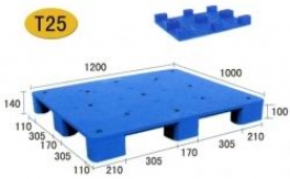 T25-九腳平板河北塑料托盤(1210)